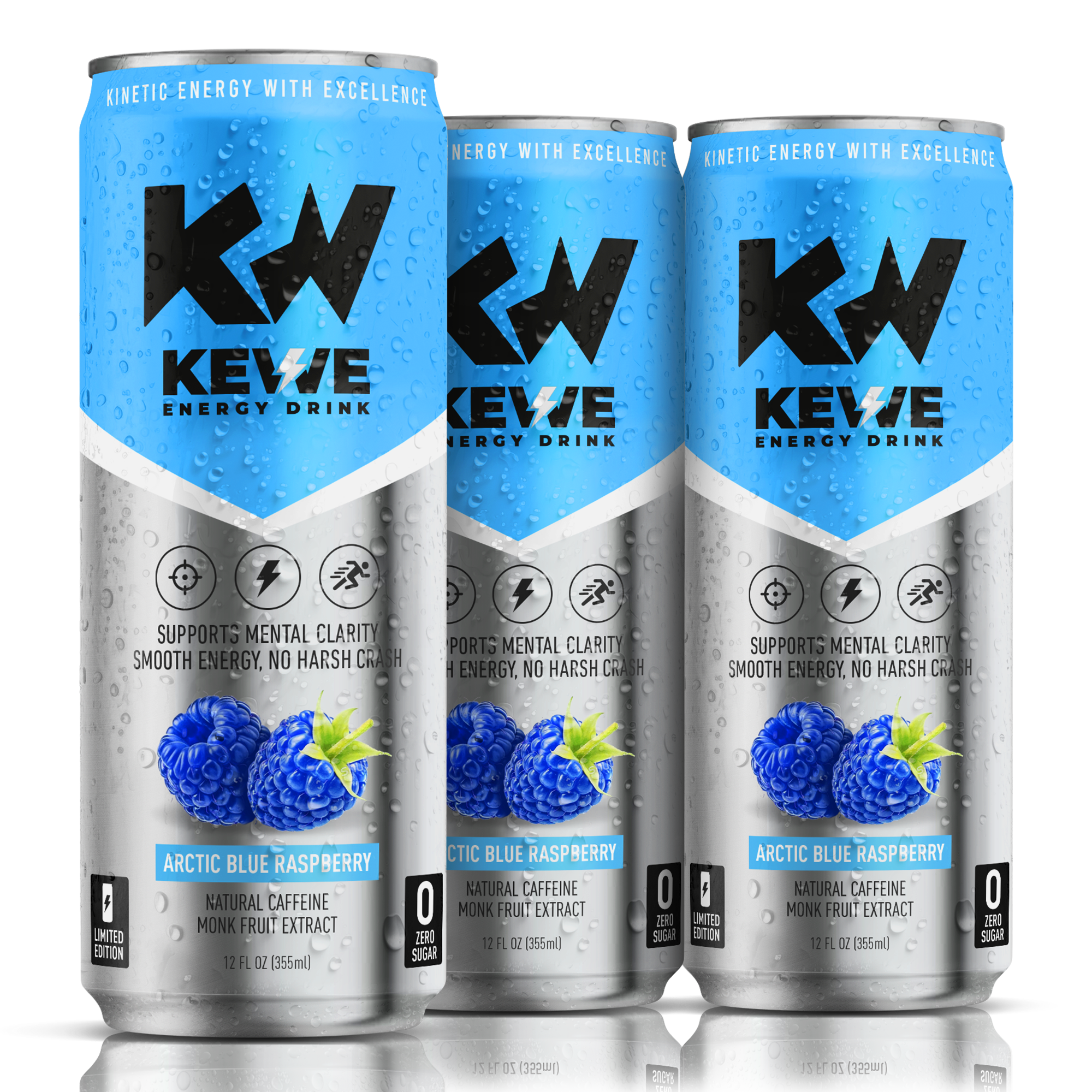 KEWE Energy Drink – Arctic Blue Raspberry (Limited Edition Presale)