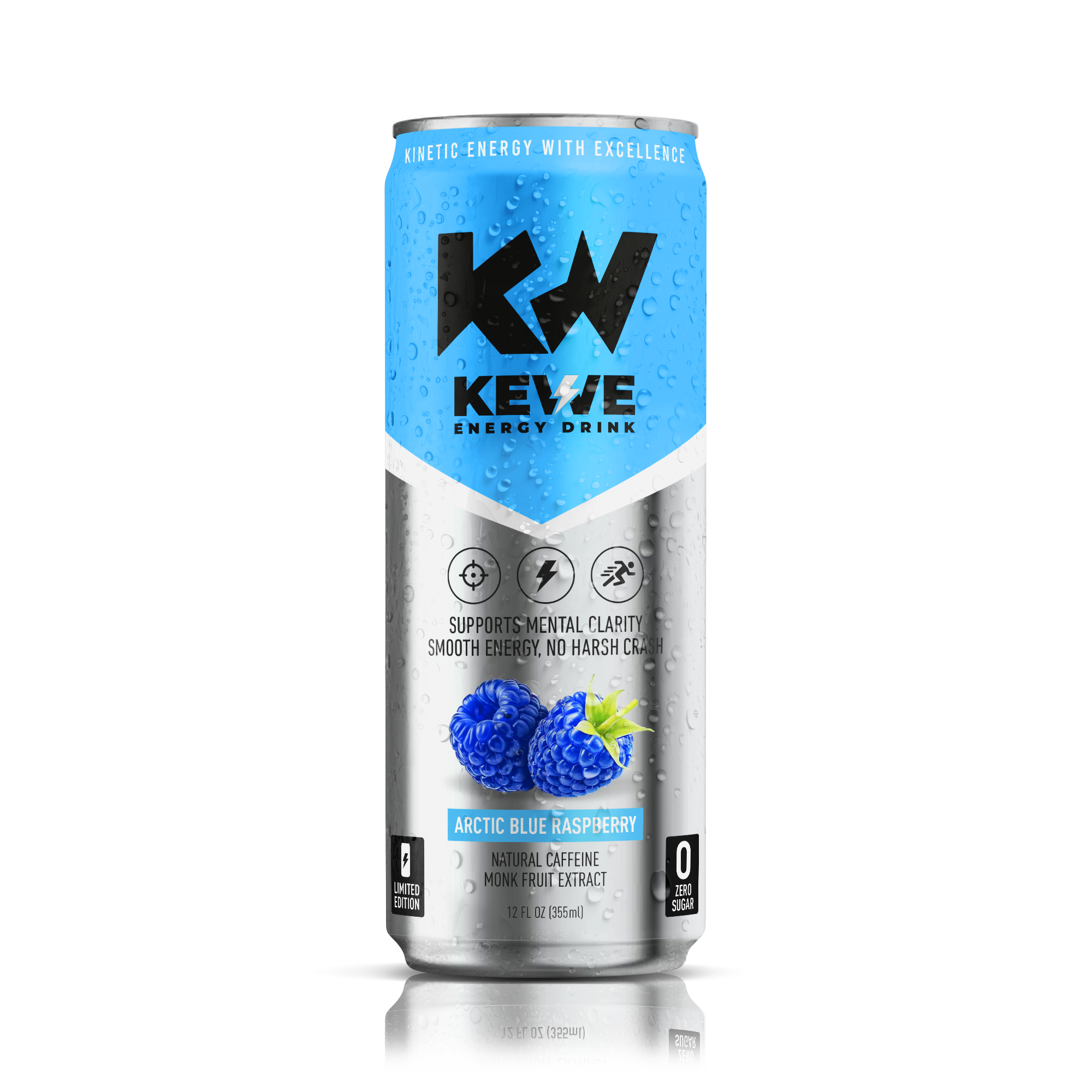KEWE Energy Drink – Arctic Blue Raspberry (Limited Edition Presale).